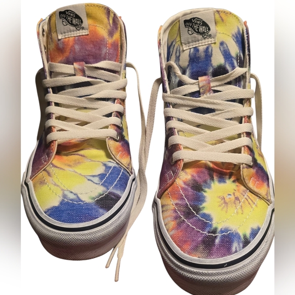 NEW VANS SK8-HI Tapered Skate Shoe Washed Tie Dye Canvas Sneakers Men's 10 - Picture 5 of 9